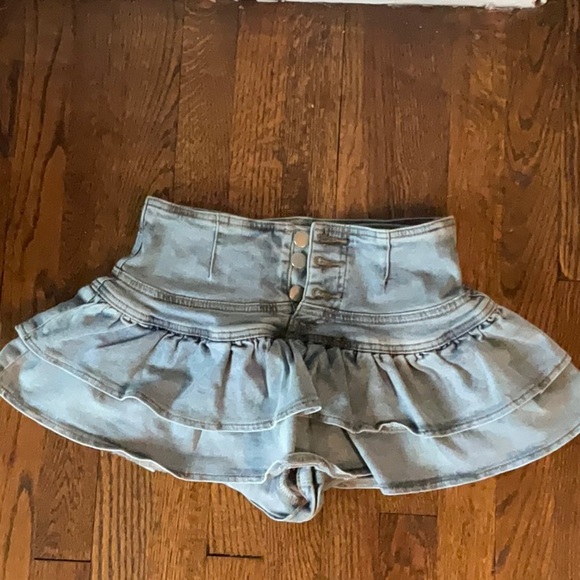 Super High-Waist Miniskirt In Comfort Stretch Denim